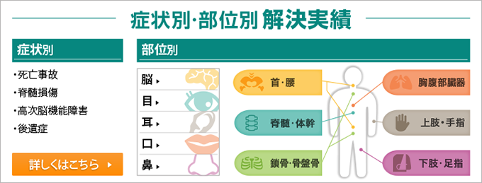 症状別・部位別解決実績