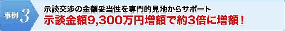 示談金額9,300万円増額で約3倍に増額！